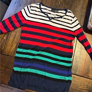 Talbots Multicolor Striped Top